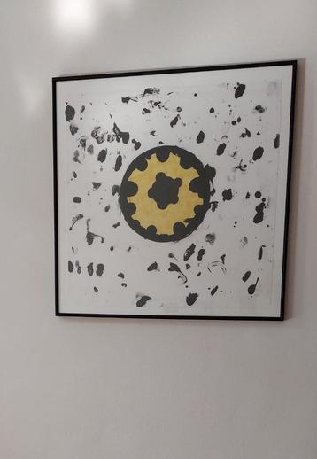 Kees de Goede Litho zwart wit geel beschikbaar voor biedingen