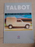 Talbot Simca 1100 Fourgonnette autofolder 1980, Ophalen of Verzenden, Nieuw, Overige merken