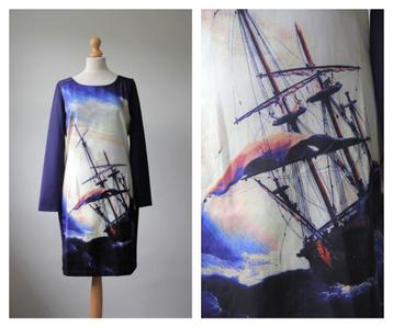 Smashed Lemon - hele mooie jurk / blauw / maat 40 beschikbaar voor biedingen