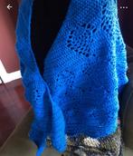 Blauwe Gehaakte omslagdoek, Maat 38/40 (M), Blauw, Nieuw, Ophalen of Verzenden