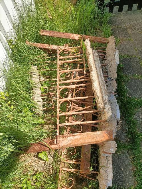 gratis ophalen, IJzeren tuinhek (met roest), Tuin en Terras, Tuinhekken en Hekwerk, Gebruikt, Tuinhek, IJzer, Ophalen