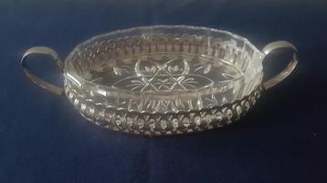 Vintage versilverde bonbons schaaltje 4cm h x 20cm b x 9cm d beschikbaar voor biedingen