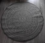 Mooi rond vloerkleed grijs met print, 160 cm doorsnee, Huis en Inrichting, Ophalen, 150 tot 200 cm, Rond, Zo goed als nieuw