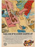 Retro reclame 1981 Smarties chocolade vind het goud, Verzamelen, Verzenden, Overige typen