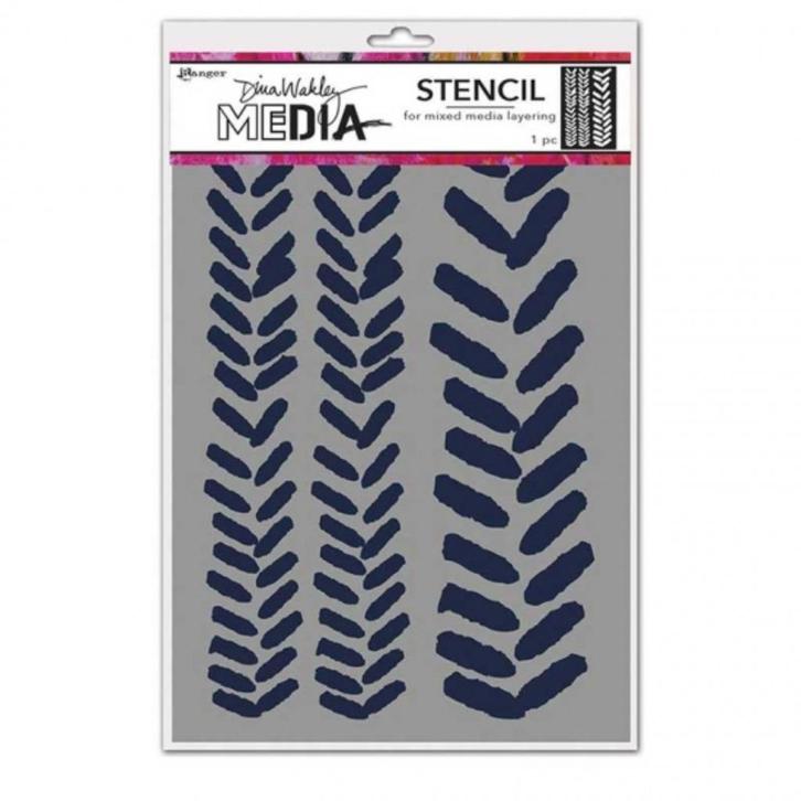 Ranger Dina Wakley Media Stencil Angled Paint Blobs #77626, Hobby en Vrije tijd, Scrapbooking, Nieuw, Frame of Mal, Overige merken