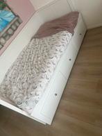 Ikea uitklap bed met lades, 90 cm, Eenpersoons, Wit, Zo goed als nieuw