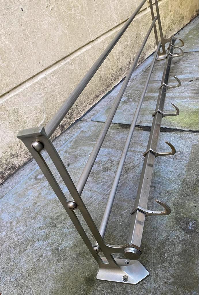 Aluminium kapstok, jaren 30, Huis en Inrichting, Woonaccessoires | Kapstokken, Ophalen of Verzenden