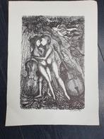 H. Jacobs Minnezang Offset druk, Antiek en Kunst, Kunst | Etsen en Gravures, Ophalen of Verzenden