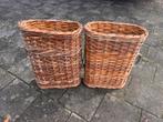 2 hoge grote manden / rieten vaas, Huis en Inrichting, Ophalen, Zo goed als nieuw, Rechthoekig, Riet