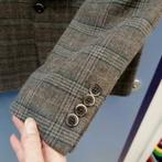 McGregor colbert bruin /blauw geruit wollig mt F98 M-L 37278, Bruin, ., Ophalen of Verzenden, Zo goed als nieuw