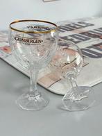 2x Grimbergen Bierglas 33CL bierglazen goud accenten relief, Verzamelen, Biermerken, Ophalen of Verzenden, Zo goed als nieuw, Glas of Glazen