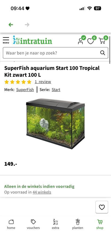 Leeg Superfish start 100 liter aquarium, Dieren en Toebehoren, Vissen | Aquaria en Toebehoren, Zo goed als nieuw, Leeg aquarium