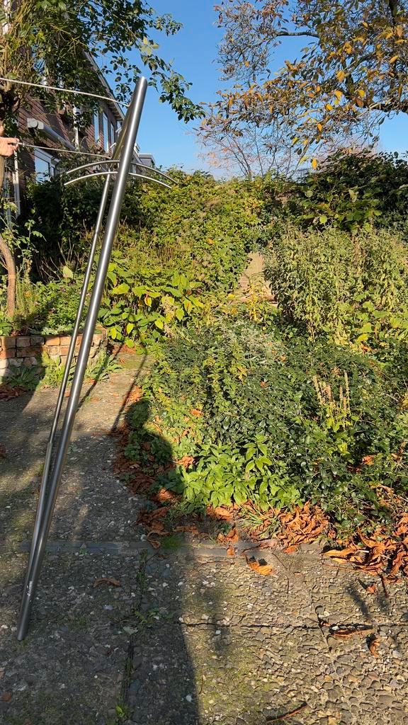 Roestvrijstalen design kapstok, Huis en Inrichting, Woonaccessoires | Kapstokken, Zo goed als nieuw, Wandkapstok, 150 tot 200 cm