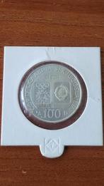 Joegoslavië 100 Dinar 1984 zilver unc, Postzegels en Munten, Munten | Europa | Niet-Euromunten, Zilver, Ophalen of Verzenden, Joegoslavië