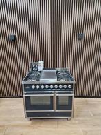 Luxe Antraciet Rvs Boretti Fornuis 90 cm (Gratis bezorgen), 60 cm of meer, Ophalen of Verzenden, Zo goed als nieuw, Energieklasse A of zuiniger