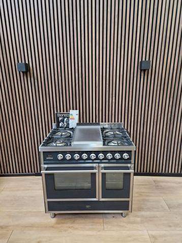 Luxe Antraciet Rvs Boretti Fornuis 90 cm (Gratis bezorgen) beschikbaar voor biedingen