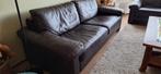 Leren bank - 205x94x75 cm, Huis en Inrichting, Gebruikt, Driepersoons, Ophalen of Verzenden, Rechte bank