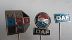 DAF vrachtauto spelden 3 x, Verzamelen, Speldjes, Pins en Buttons, Verzenden, Gebruikt, Transport, Speldje of Pin