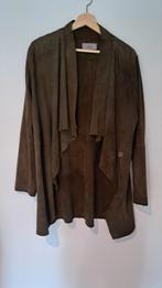 Ibana suède bruine tuniek met overslag, Kleding | Dames, Jasjes, Kostuums en Pakken, Bruin, Verzenden, Maat 42/44 (L), Zo goed als nieuw