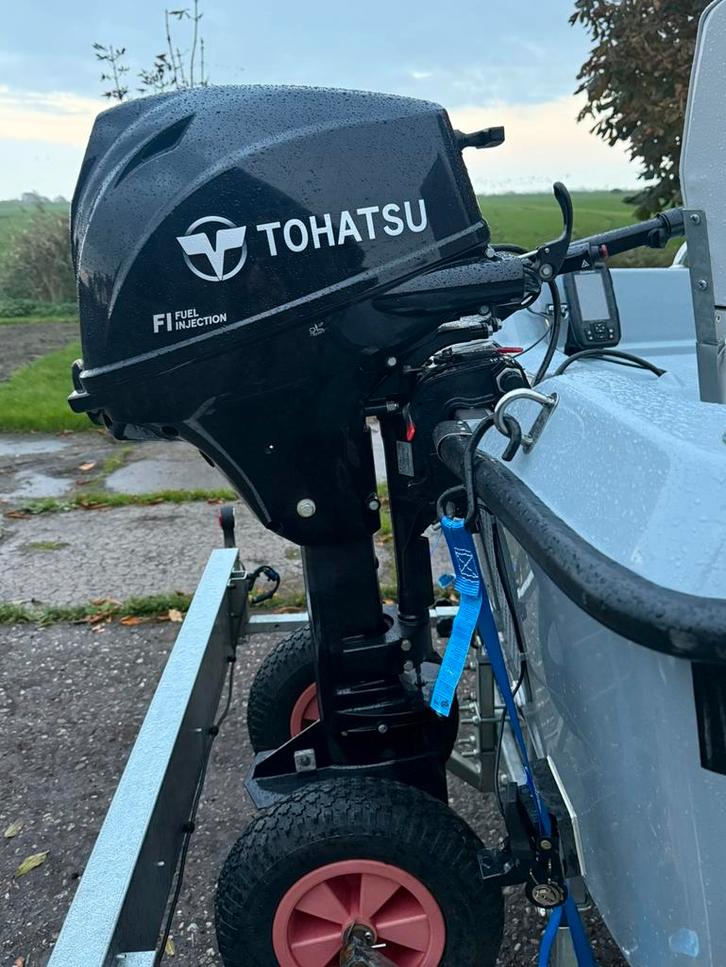 Tohatsu = Mercury 15 pk buitenboordmotor lang ( 15pk 20pk ), Watersport en Boten, Motorboten en Motorjachten, Zo goed als nieuw