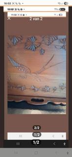 Dienblad  vogel uitgesneden in hout, Ophalen of Verzenden, Minder dan 10 m²