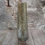 Lara cone vase stones luster green 15x45, Minder dan 50 cm, Nieuw, Groen, Glas