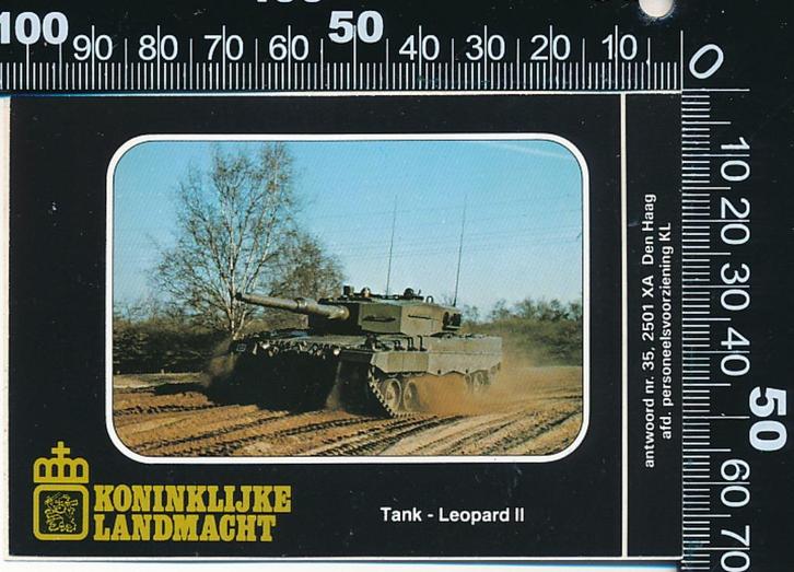 Sticker: Koninklijke Landmacht - Tank Leopard II (1), Verzamelen, Stickers, Zo goed als nieuw, Bedrijf of Vereniging, Ophalen of Verzenden