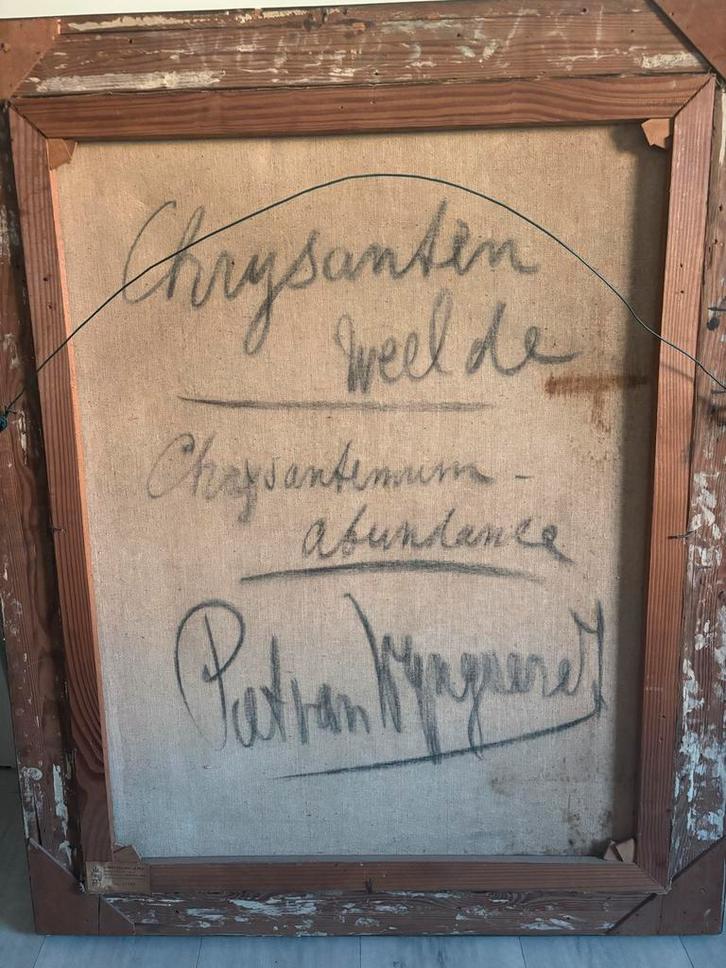 Piet van Wijngaerdt - Chrysantenweelde, Antiek en Kunst, Kunst | Schilderijen | Klassiek, Ophalen of Verzenden