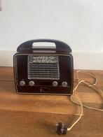 Vintage Bruine radio Bakeliet Philips, Ophalen of Verzenden, Gebruikt, Radio