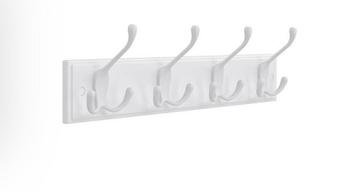 Witte Wandkapstok - 4 Haken | Nieuw beschikbaar voor biedingen