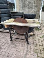 Oude Cirkelzaagtafel met motor - antiek maar werkend., Ophalen, Gebruikt, Cirkelzaag, 70 mm of meer