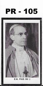 So112 prentje pr105 z h Pius XII ( bidprentje ), Verzamelen, Religie, Gebruikt, Ophalen of Verzenden