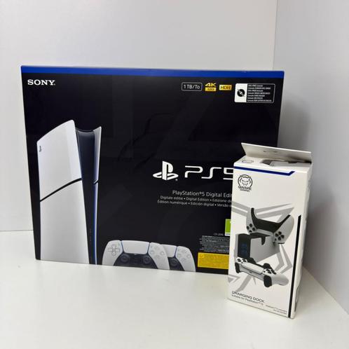 Sony Playstation 5 Digital 1TB + 2 controllers | Nieuw, Spelcomputers en Games, Spelcomputers | Sony PlayStation 5, Zo goed als nieuw