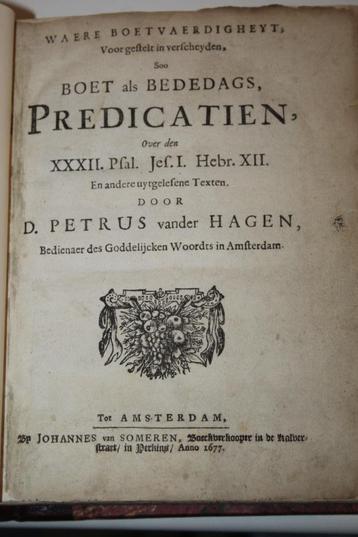Petrus van der Hagen - Ware boetvaardigheid (1677) beschikbaar voor biedingen