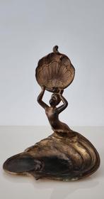 Antieke, jugendstil Franse vide-poche, zeemeermin, Antiek en Kunst, Ophalen of Verzenden