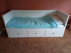 Ikea Bedbank met Opberglades - Wit, Huis en Inrichting, Ophalen, 90 cm, Eenpersoons, Wit