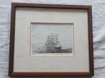 Ets prent Ad. M. Oudes windjammer nr 2 genummerd 298 / 300, Ophalen