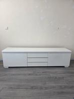 Witte TV meubel met opbergruimte, Huis en Inrichting, Kasten | Televisiemeubels, Ophalen, Overige materialen, 150 tot 200 cm, Zo goed als nieuw