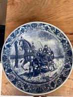 Delfts Blauw Wandbord Chemkefa Holland Paardenslee Winter 19, Antiek en Kunst, Antiek | Wandborden en Tegels, Ophalen of Verzenden