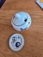 Vintage Porseleinen Suikerpot met Deksel en thee ti van Jann, Gebruikt, Overige typen, Ophalen of Verzenden, Overige stijlen