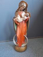 Antiek Maria beeld met kindje Jezus- h 53cm, Ophalen