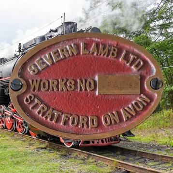 Brons locomotief reclame logo Severn Lamb Ltd. Engeland🚂 beschikbaar voor biedingen