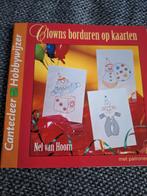 N. van Hoorn - Clowns borduren op kaarten, Ophalen of Verzenden, Zo goed als nieuw, N. van Hoorn