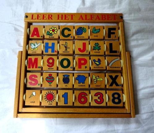 Houten opzetbaar raam * Leer het Alfabet, Kinderen en Baby's, Speelgoed | Educatief en Creatief, Gebruikt, Taal en Lezen, Verzenden