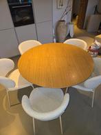 Houten Eettafel, Huis en Inrichting, Tafels | Eettafels, Ophalen, Rond, 100 tot 150 cm, 100 tot 150 cm