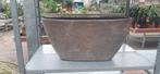 Ovale bloempot, Tuin en Terras, Bloembakken en Plantenbakken, Ophalen, Steen, Minder dan 30 cm, Zo goed als nieuw