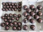 51 Decoris mat glazen kerstballen dark chocolate donkerbruin, Ophalen of Verzenden, Zo goed als nieuw