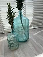 Vazen, Minder dan 50 cm, Glas, Blauw, Ophalen of Verzenden