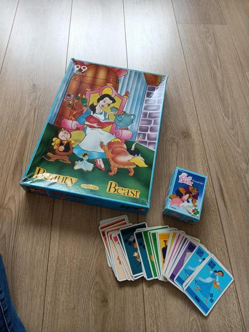 Disney Belle en het Beest Puzzel en kwartet spel, Kinderen en Baby's, Speelgoed | Kinderpuzzels, Zo goed als nieuw, 4 tot 6 jaar
