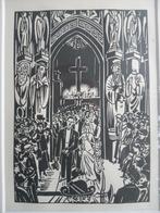 Frans Masereel, houtsnede, Antiek en Kunst, Kunst | Etsen en Gravures, Ophalen of Verzenden